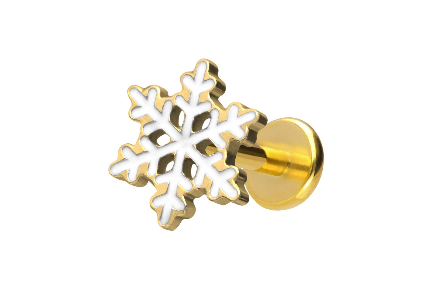 Titan Labret mit Push Fit SCHNEEFLOCKE | GO = Goldfarben | 1 | 8 | PFT5058_[247489]